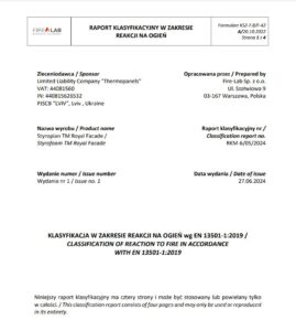 Протокол испытания на горючесть термопанелей в ЕС
